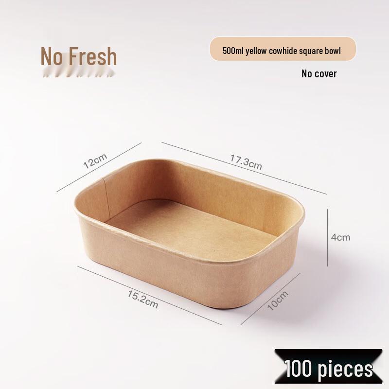 Disposable Rectangular Food Container Boxes 500ml