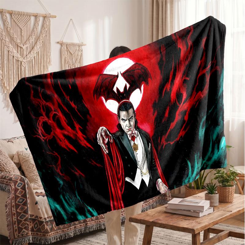 Warm Flannel BlanketDracula Soft Cozy Throw Blanket for Bedroom Couch