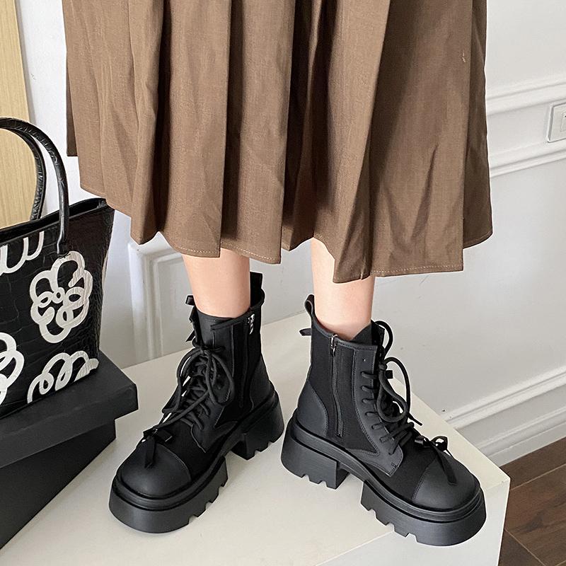 Fashion Platform Women Summer Thin 2025 New Mesh Breathable Sweet Cool Boots Bow Booties