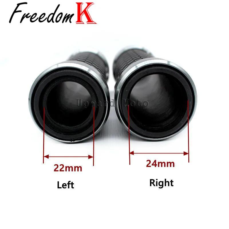 For NINJA ER 6N ER6N 7/8" 22mm CNC Handlebar Grips ER-6N Motorcycle Accessories