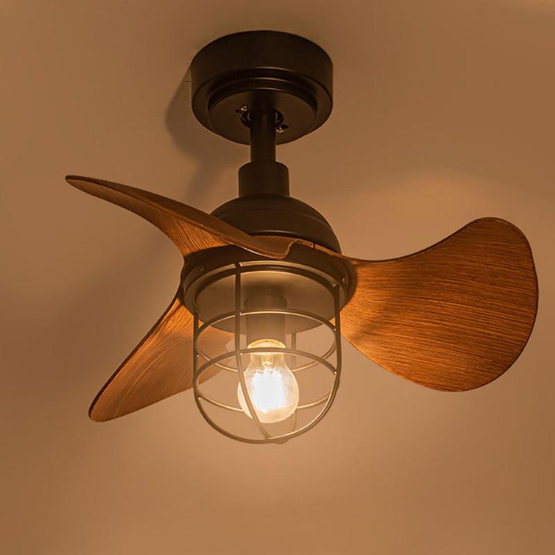 22 Inchs Household Old School Ceiling Fan Light Bedroom Small Ceiling Fan E27 Bulb Electric Fan Lamp