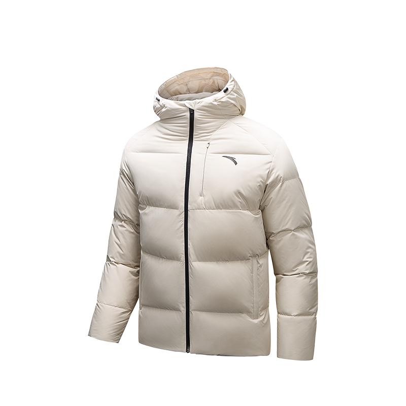Anta Snow Shell Four Defense Technology White Duck Down Quick Warm Waterproof Windproof Oil Stain Resistant Warm Hooded Down Jacket 952447901-1