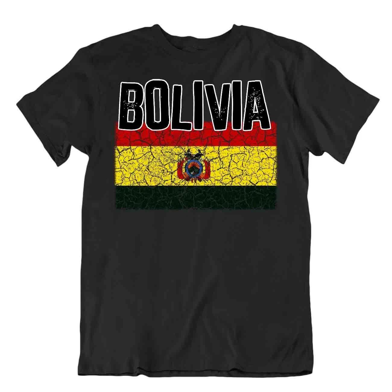 Flag T-Shirt Bolivia Fashion Country Souvenir Gift Tee Pride logo L