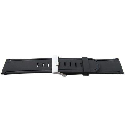 Watch Strap - MY-MONTRE - 24mm (22mm) - Polyurethane - Wide Tongue 6mm - Brushed Stainless Steel Buckle