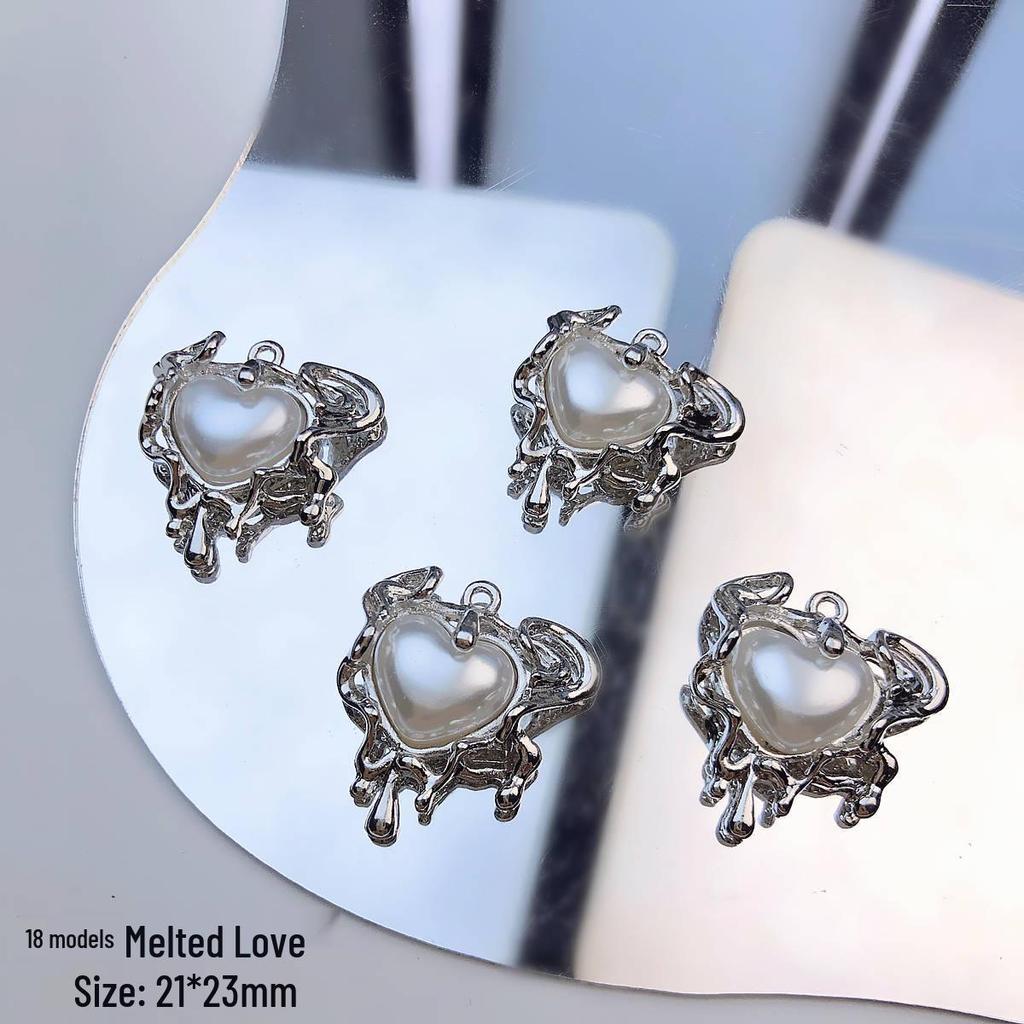 Cherry Moon Alloy Pendant Beaded Necklace & Bracelet DIY Kit