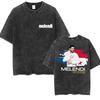 Rapper Melendi Tour  Vintage Washed Graphic TShirt Mens Hip Hop Fans Gift Short Sleeve T Shirt Pure Cotton Tees Streetwear