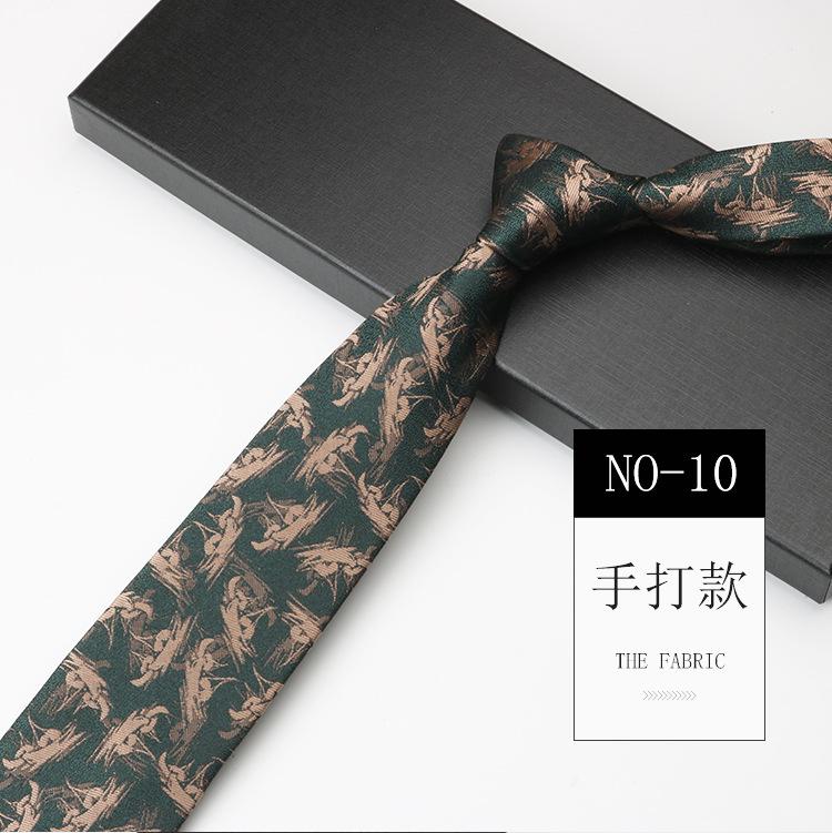 Obchodní kravata Pánský oblek Šaty Červená Zelená Host Pódium Svatba 8cm Vzor Ruční vázání