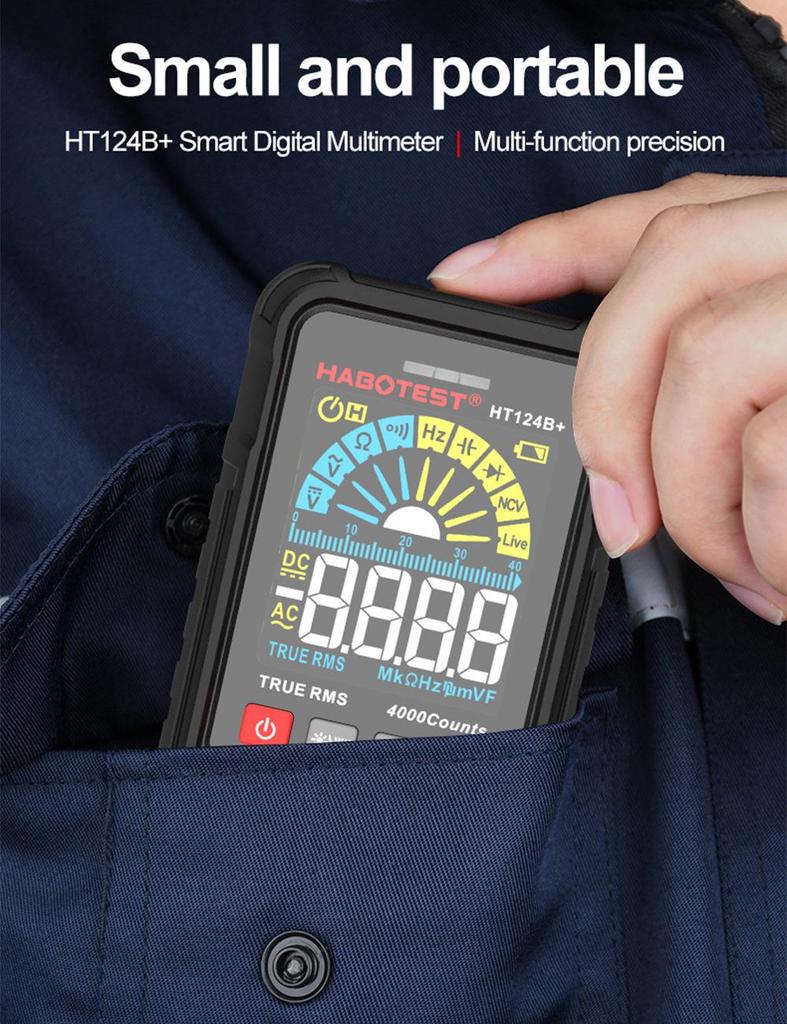 HT124A+/B+ Digital Multimeter: High Precision Voltage Meter for Home Use