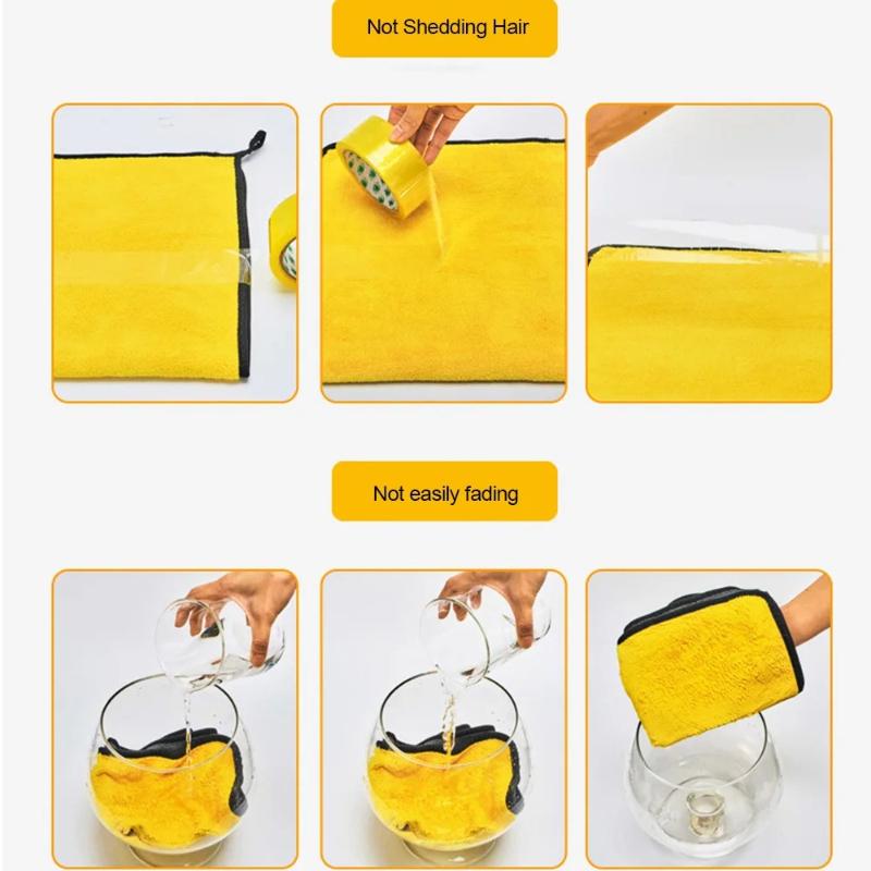 Car Wash Microfiber Towel 30x30/60CM Car Cleaning Drying Cloth Hemming Car Care Cloth Detailing Car Wash Towel