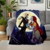 1pc, Disney Jack Skellington and Sally Blanket Seasonal Universal Home Decorative Throw Blanket, Living Room, Travel, Camping, Car Blankets