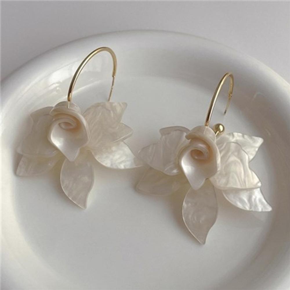 Acrylic Earrings Stud Floral Flower Drop Earring New Petal Earrings  Ladies Girls