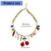 Whimsical Cherry Charm Necklace Dopamine Style Jewelry Sturdy Stainless Steel Chain For Everyday