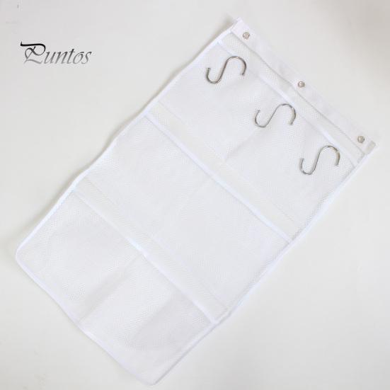 Shower Caddy with Pockets Bathroom Hanging Bag Large Capacity See-through Hooks Great Load Bearing Quick Dry Mesh Shampoo Body Wash Organizer Storage