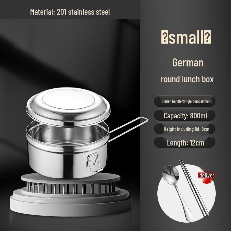 Naijiang Double-Layer 304 Stainless Steel Round Lunch Box