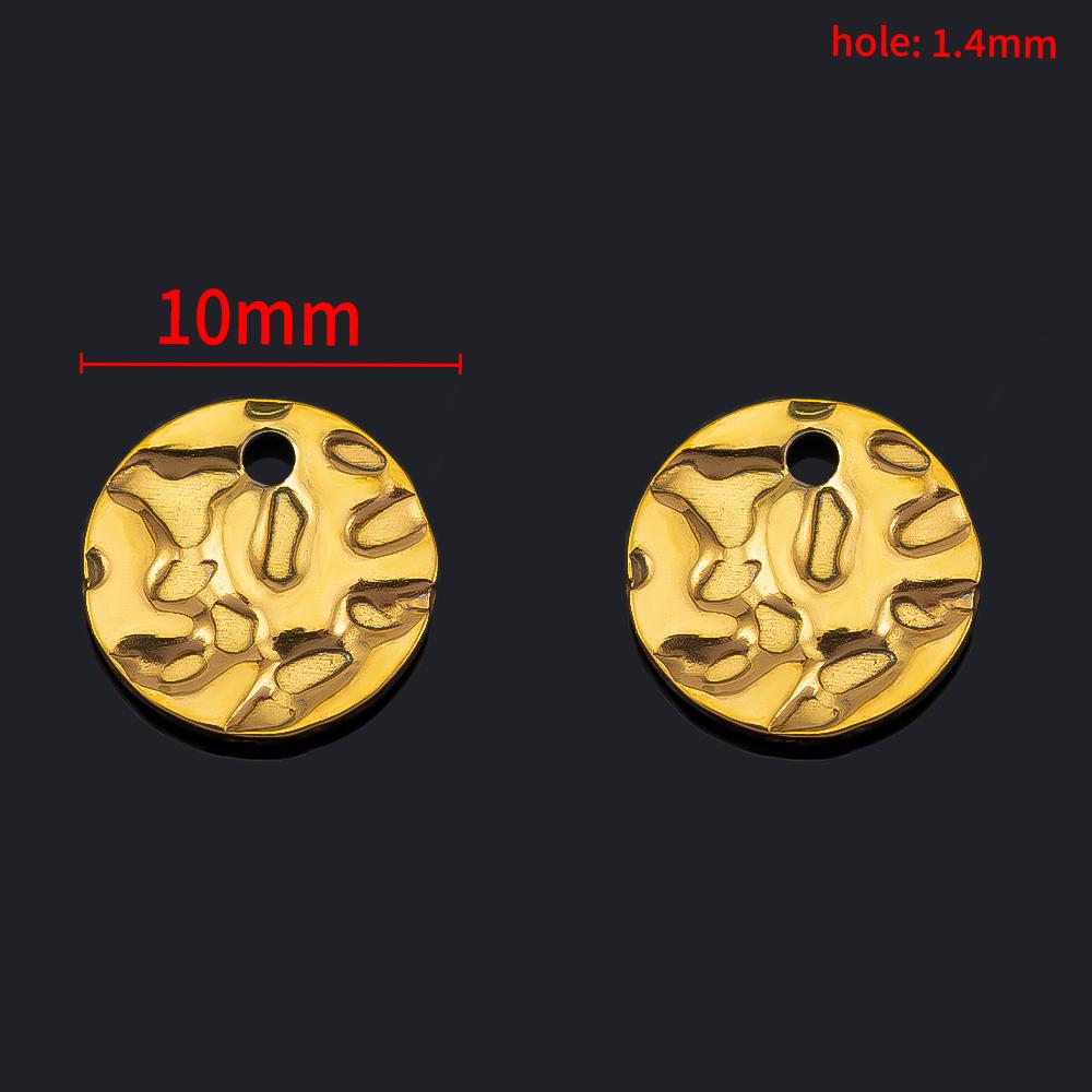 20pcs 8mm 10mm 12mm Stainless Steel Charms Round Blank Stamping Tag Pendants for DIY Bracelet Necklace Jewelry Making Materials