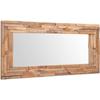 Decorative Mirror - vidaXL - Rectangular - Teak - 120 X 60 Cm - Interior