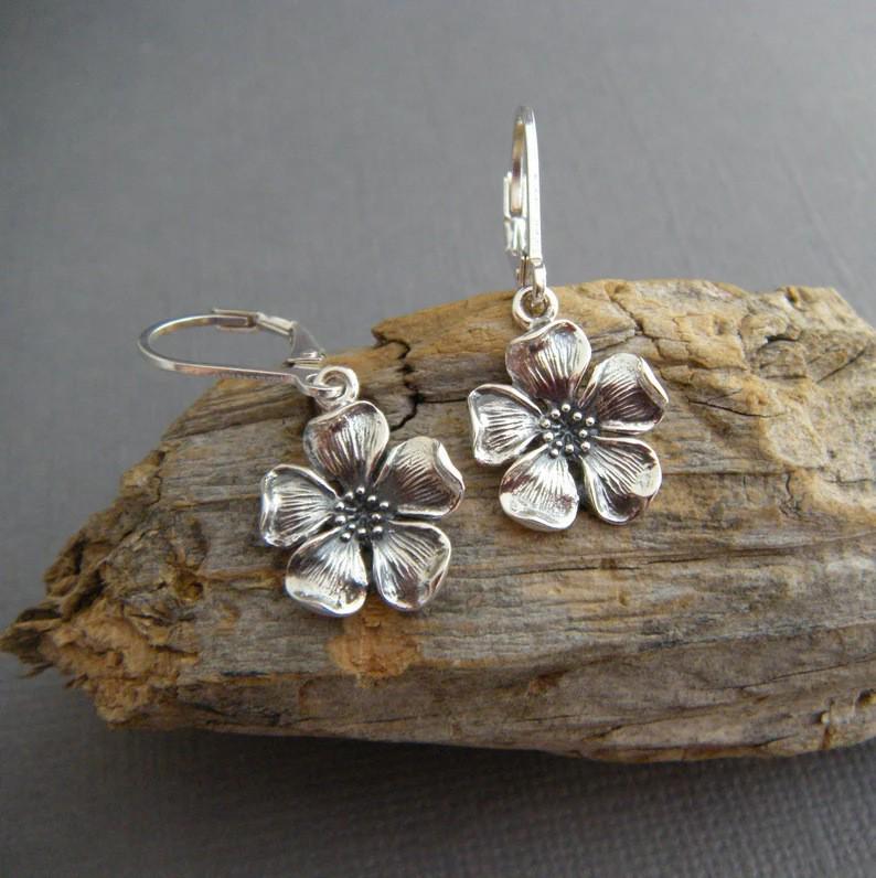 Bohemian Retro Floral Women s Small Bell Flower Dangle Earrings