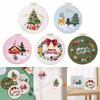 Christmas Pattern CrossStitch Kits Embroidery Starter DIY Kits with Embroidery Clothes Hoop Thread Needle for Beginner