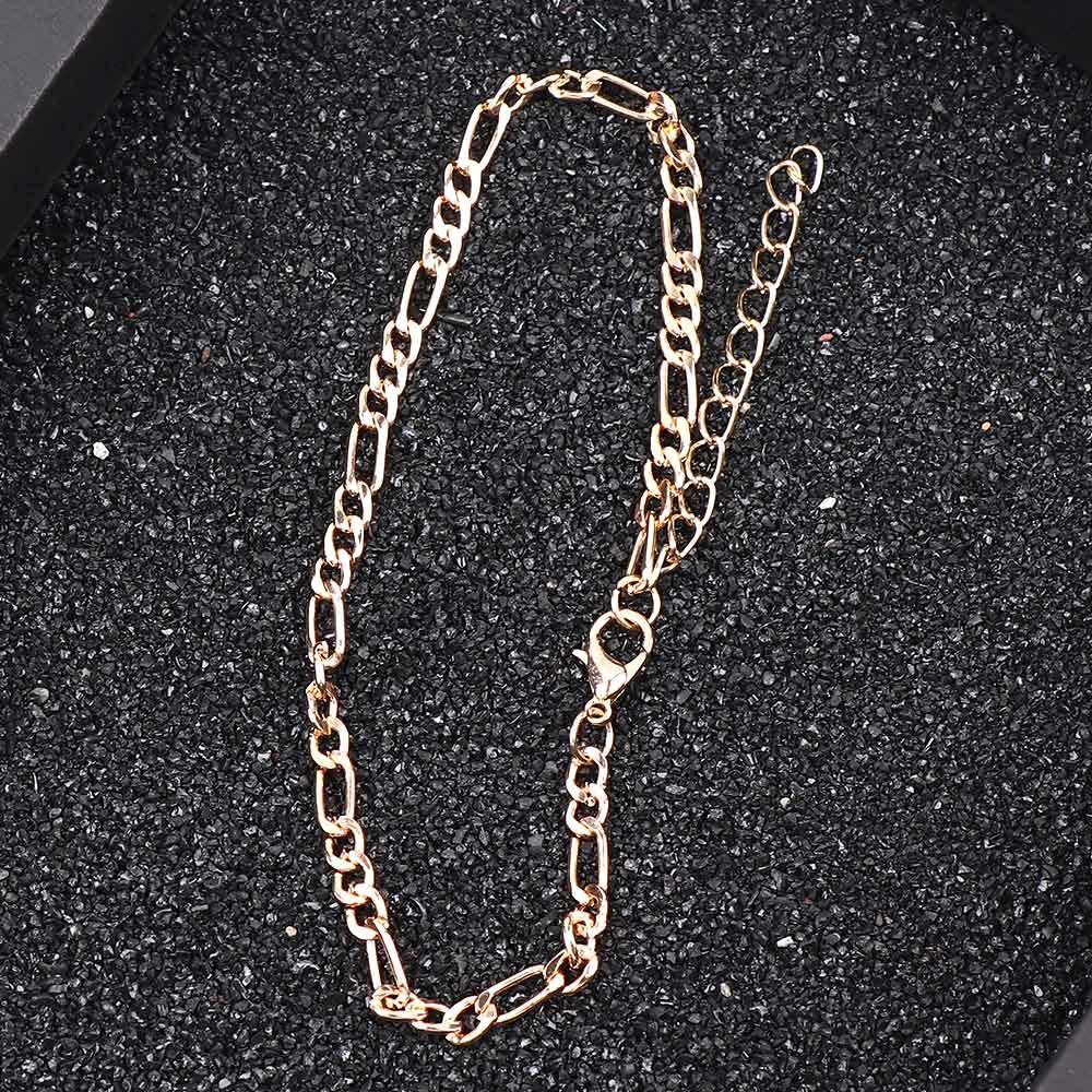 Approx Fashion Width:3mm Zinc Zinc Alloy Link Foot 1 Pcs Chain Bracelet Jewelry Ankle Anklet