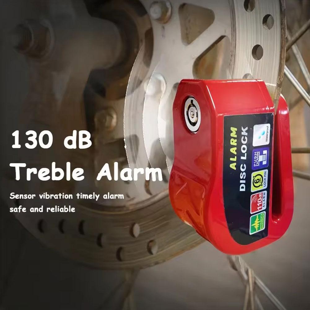 Motorcycle Bicycle Lock Alarm Safety Protection Padlock Bag Rope Reminder Motorcycle Alloy Disc Lock Anti-Theft Accesso Alu M5G4
