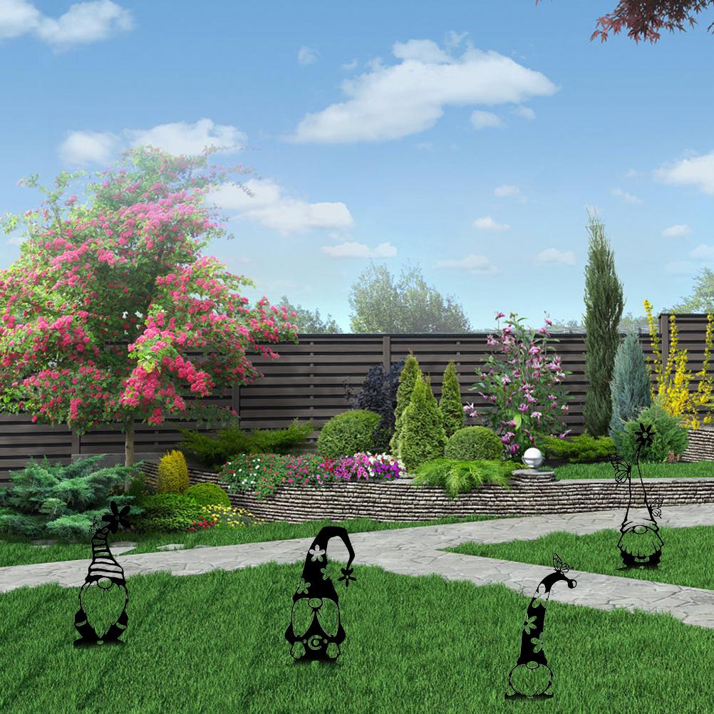 Metal Garden Fairy Statue Plug Outdoor Lawn Yard Decorative Iron Art Ornament
