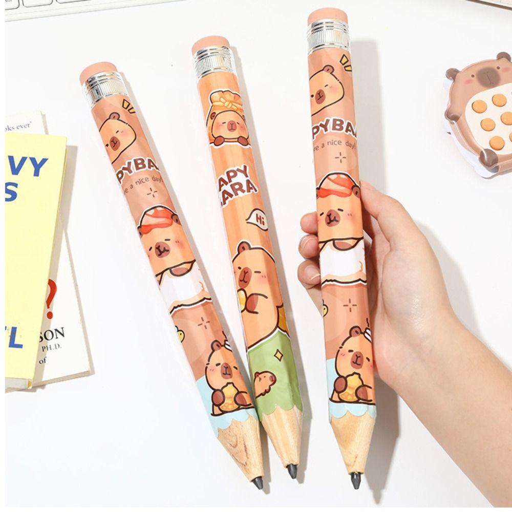 with Eraser Large Pencil Wooden Huge Pencil Creative Giant Pencil Students Stationery Supplies