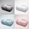 304 Edelstahl-Lunchbox mit Fächern, Tragbare Bento-Box mit Besteck für Schüler & Berufstätige