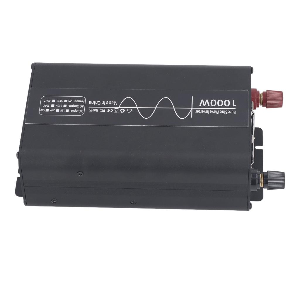1000W Car Inverter with Universal Outlet Pure Sine Wave DC48V to AC220V Voltage Converter for RV Home Solar System