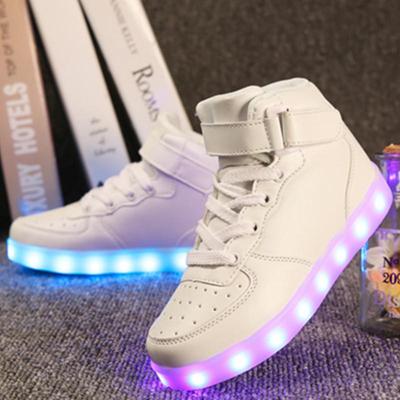Chaussures montantes lumineuses à LED, Baskets de sport décontractées pour garçons et filles