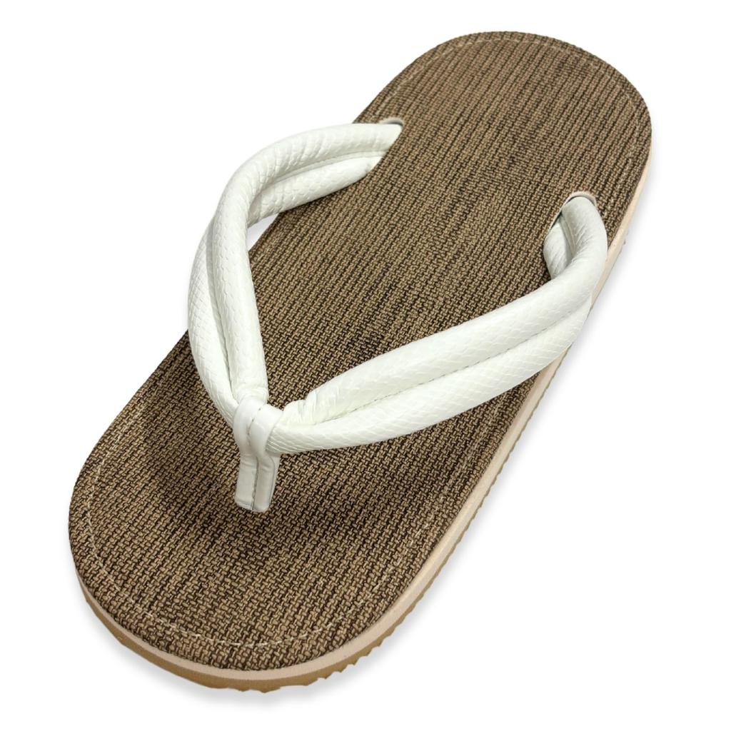 Edoten Setta Tanisoshi EVA Misugi Thong Made in White Embossed Size 4L Sandals, (PVC), Sole, (Japanese Cedar), Japanese-Style Sandals, Japan, Men's,