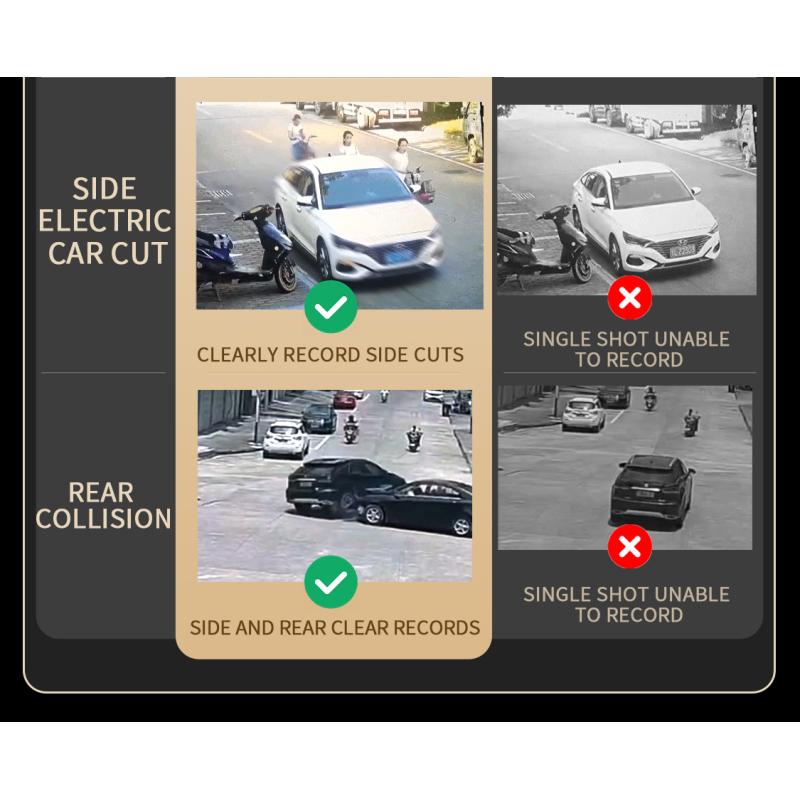 TiESFONG Car Dash Cam 4 Channel A99 FHD 1080P For Car DVR 360°Auto Video Recorder Night Vision WiFi Support 24H Parking Monitor