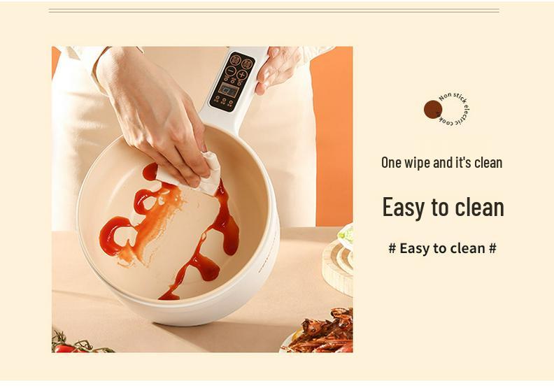 Compact Multi-functional Non-stick Electric Cooking Pot for Dorms – Ideal for Noodles, Baby Food, and More.