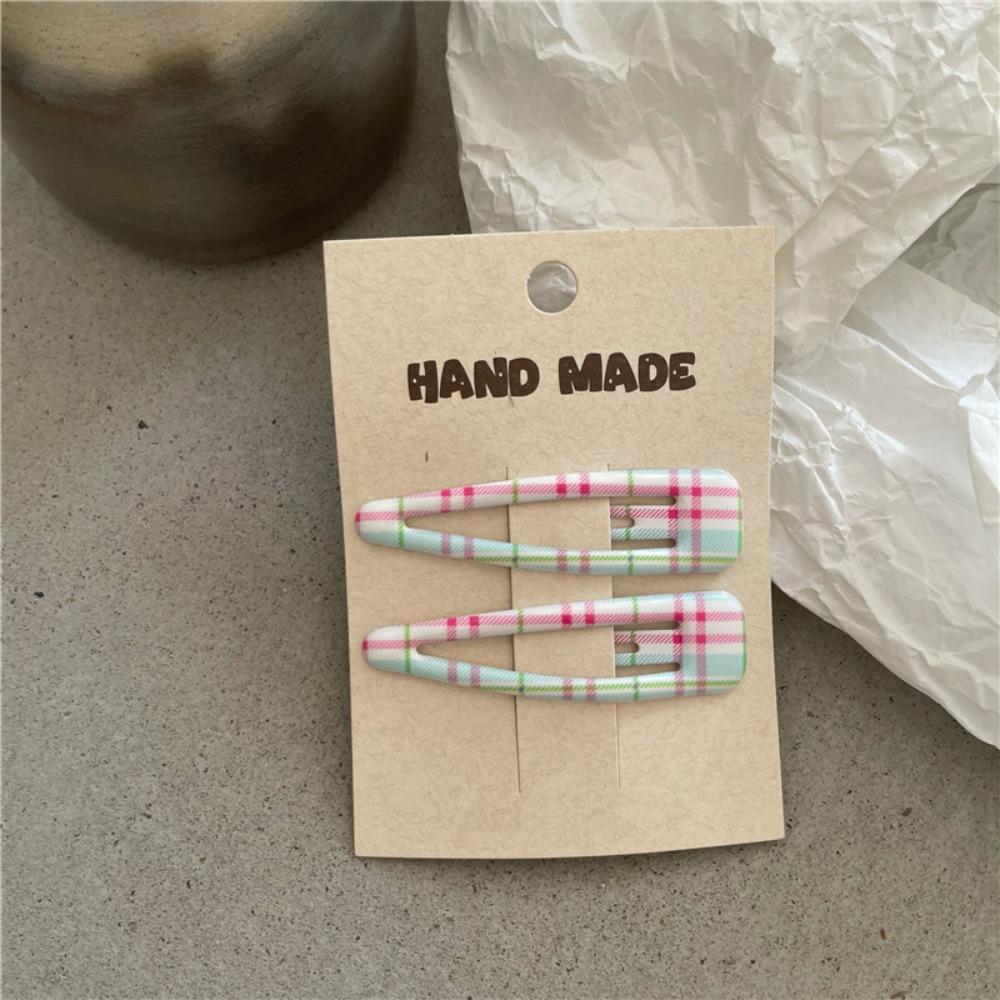 2 Pcs Colorful BB Hairpin Classic Side Bangs Clip Trendy Barrettes Girls Hair Accessories