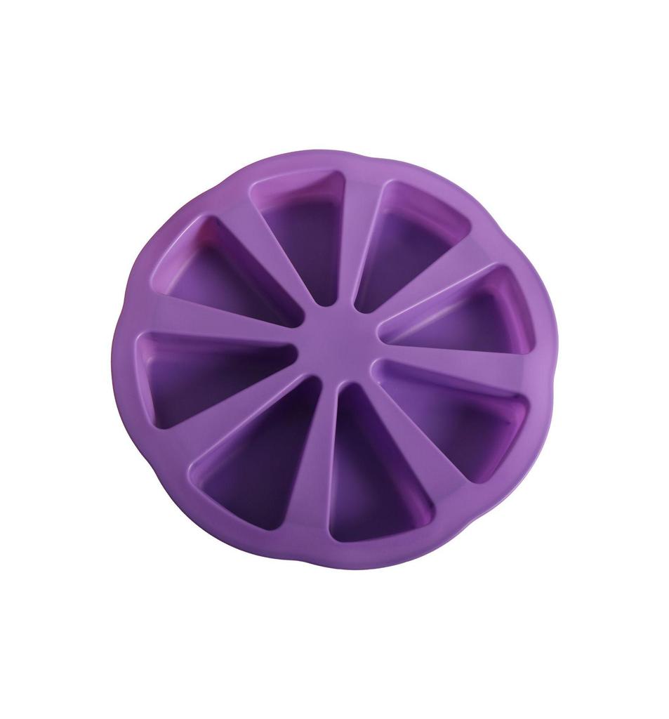 Silicone Cake, Chocolate, and Mousse Mold - 8-Piece Pizza-Style Baking Plate