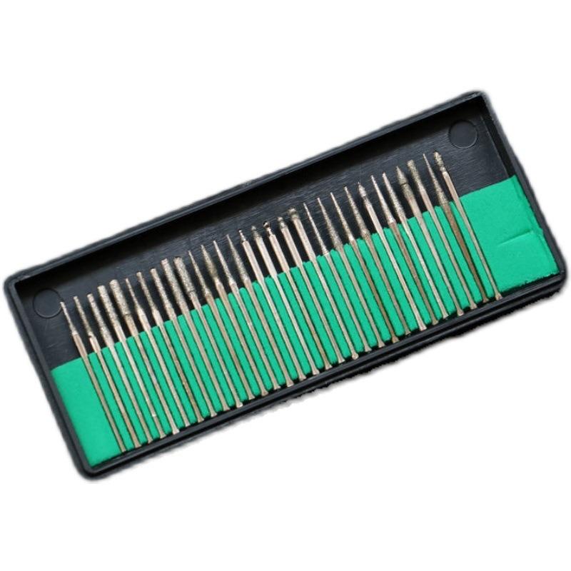 30Pcs/set Diamond Grinding Head  Metal Grinding Head Jade Wenwan Engraving Grinding Electric Grinding Machine Electric Grinding Accessories