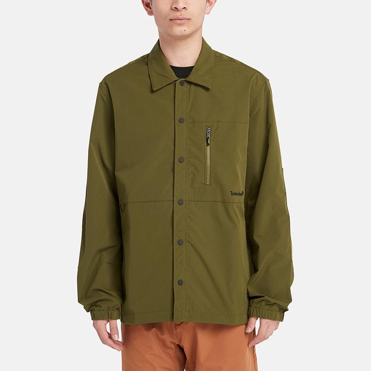Timberland Outdoor Casual Water-Resistant Loose Jacket Men Jacket Dark-Olive-Green A6SF9-302