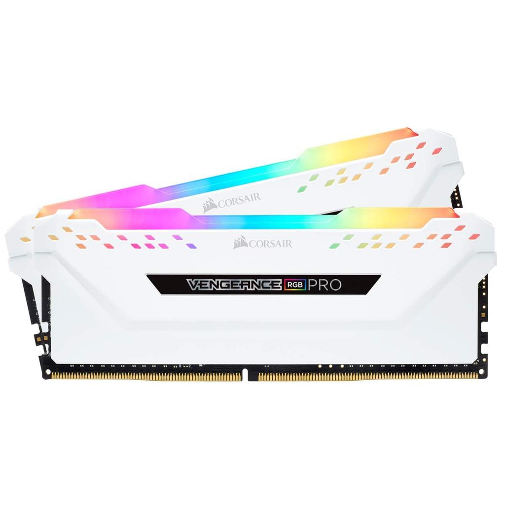 CORSAIR VENGEANCE RGB PRO Series 16GB DDR4 2666MHz Desktop Memory Module X CMW16GX4M2A2666C16W (2 8GB)