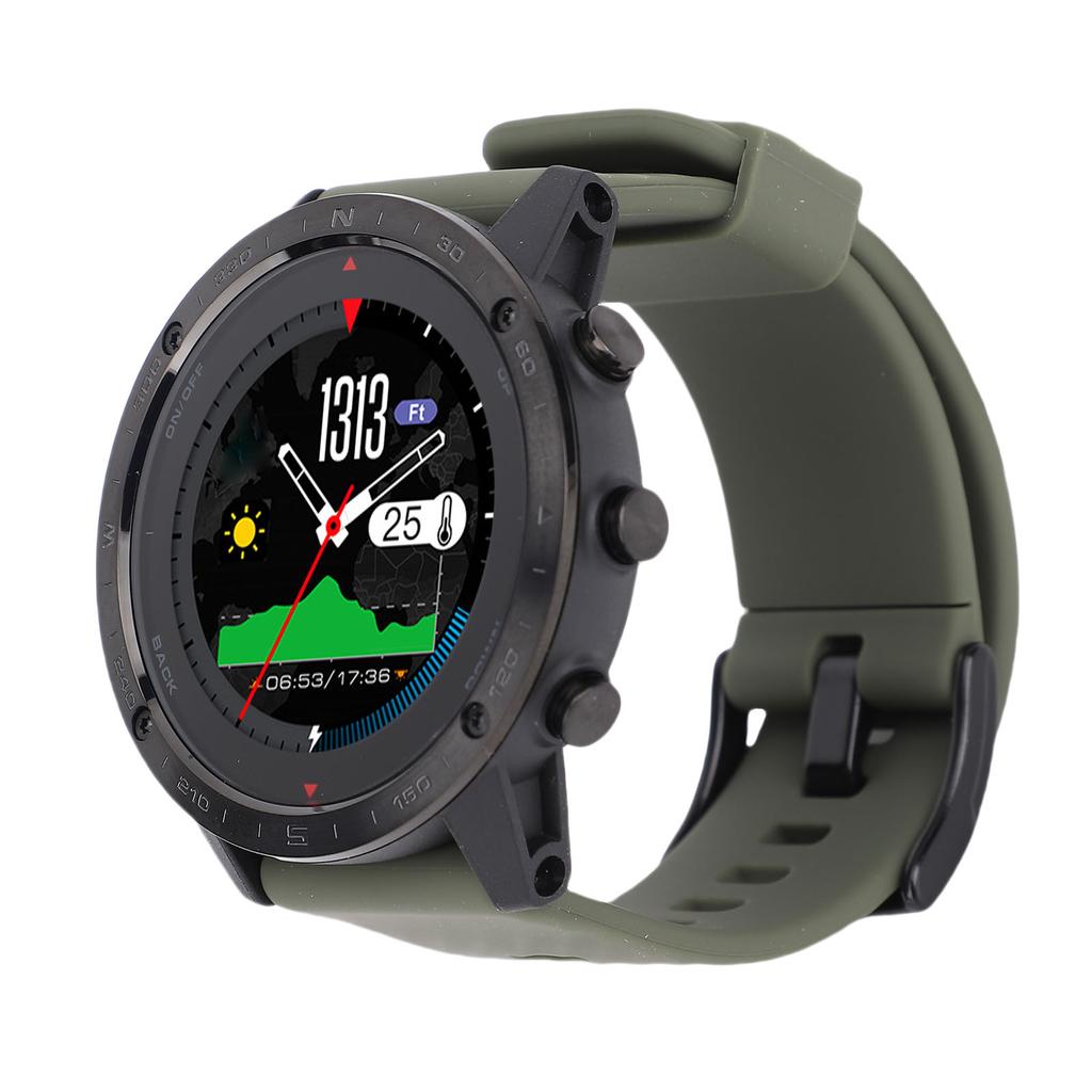 Round Smart Watch Diving Watch Swimming Sport Wristwatch with 1.3 Inch Display for Outdoor Running Workouts