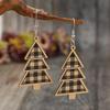 New Retro Christmas Tree Dangle Earrings - European & American Festival Wooden Design