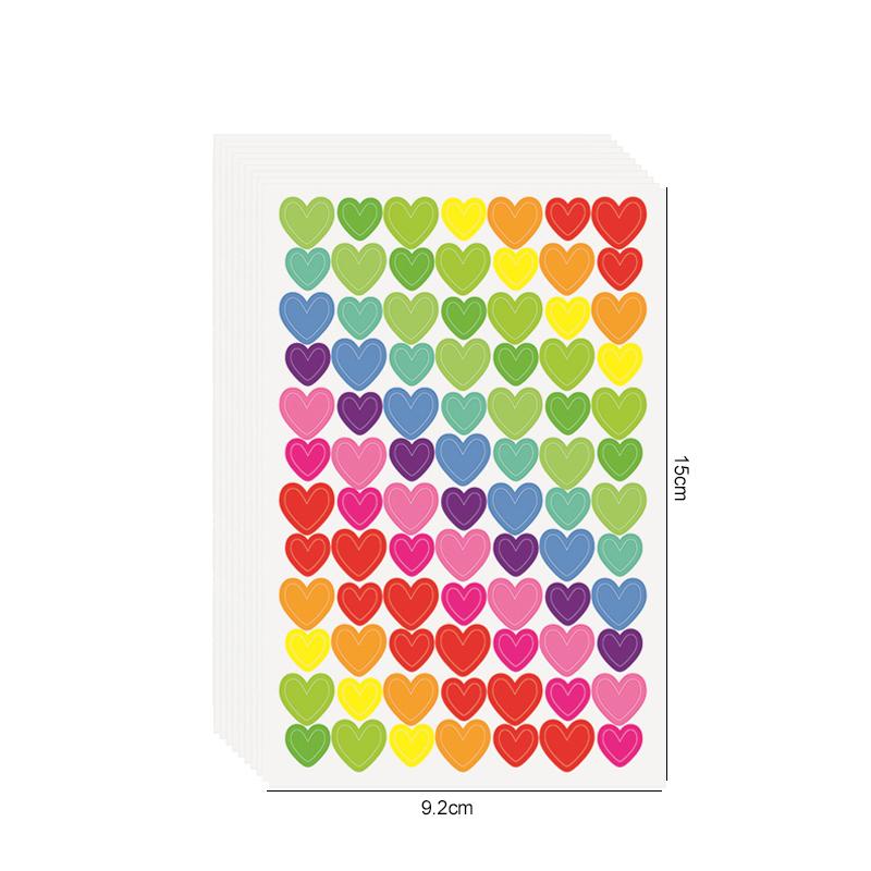 10/20/50sheets Party Stickers Colorful Star Heart Circle Designs for Birthday Wedding Festival DIY Crafts Party Supplies TMZ