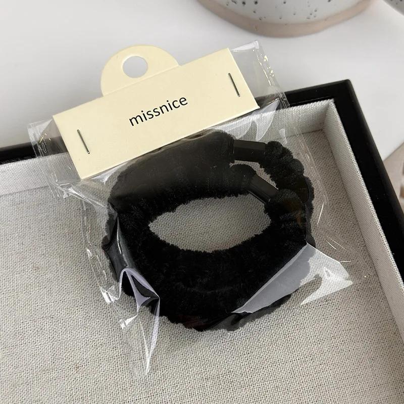 

Осень Зима Плюшевый Высокая Эластичность Резинка для Волос Ободок Набор Для Женщин Девушек Простые Резинки Резинка Модные Аксессуары для Волос