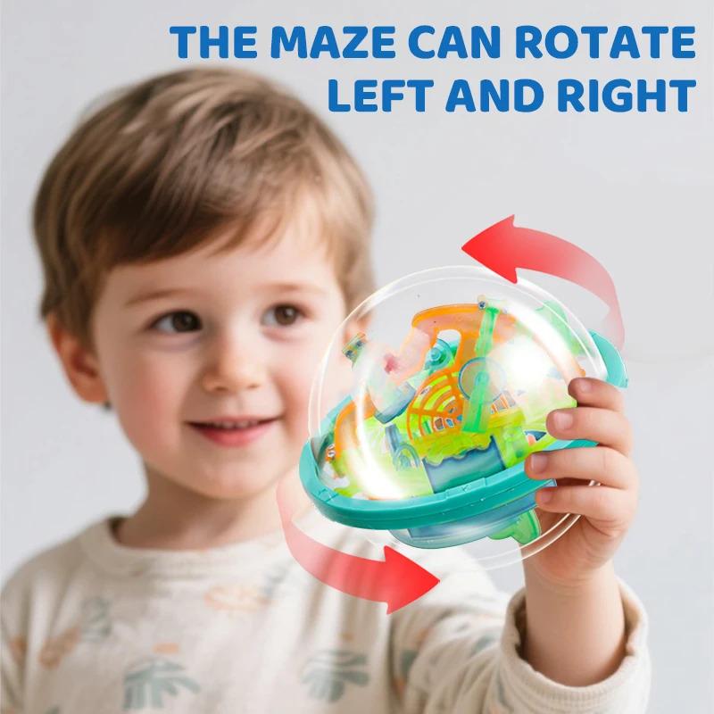 Non-Toxic 3D Luminous Edition Maze Mini Magic Jigsaw Puzzle Intelligence And Creative Game Iq Gift Display Stand Suitable For Kids And Adu