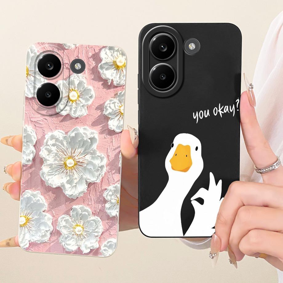 Süße Cartoon Schwarze Katze Drache Weiche Silikonhülle Für Xiaomi Poco X8 Pro Max Redmi Turbo 5 Max Handyhülle Stoßfeste Abdeckung Coque