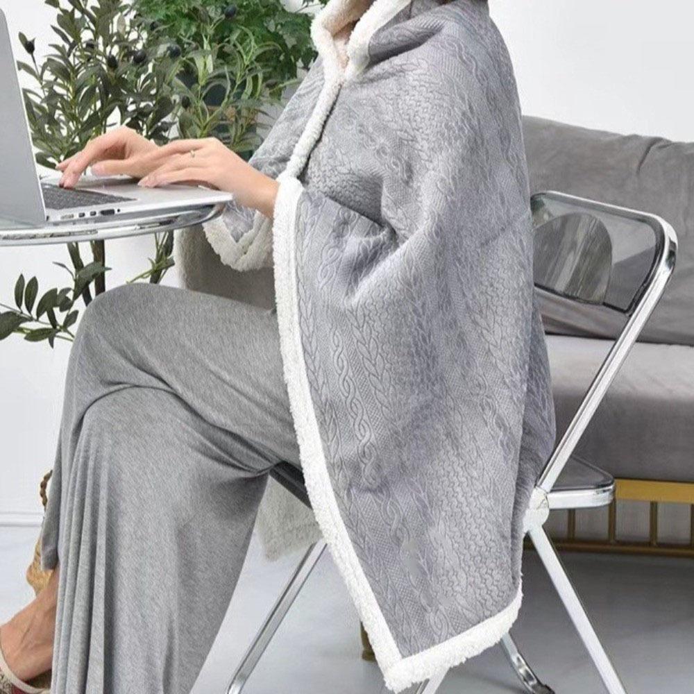 Warm Flannel Blanket Shawl Thicken Women Scarf Casual Warm Shawl  Bedroom