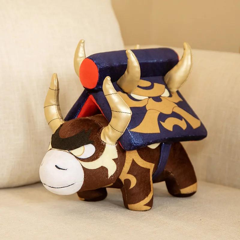 30CM Hot Genshin Open World Adventure Game Arataki Itto Can Be Disassembled Small Red Bull Chou Cartoon Large Plush Toy Gift