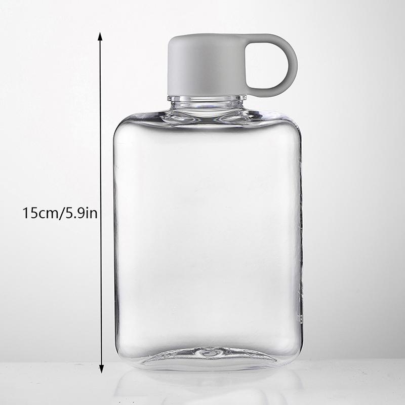 360 ml Vannflaske Flat BPA-fri Sport Plast Drikkekjele Melk Juice Drikkeglass Utendørs Bærbar Kopp Uknuselig Flaske