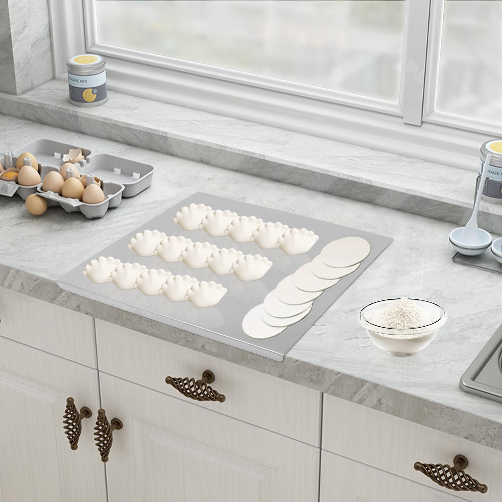 

201 Stainless Steel Chopping Cutting Board, Counter Top Protector for Kitchen, Large Size 50x40cm - Durable Food Prep Board серебряный