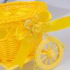 Bicycle Artificial Woven Flower Basket Tricycle Planter Large Capacity Multi-Function Decorative Nostalgic Plant Rack Stand