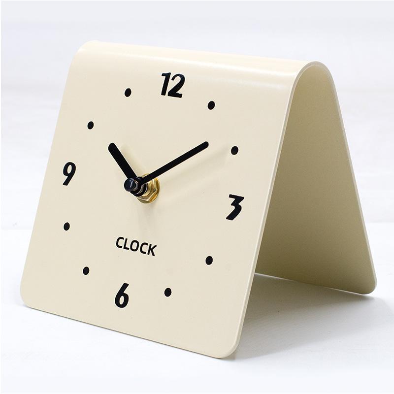 Cream Tabletop Living Room Home Clock Modern Desk Clock Mute Student Bedside Table Clock Oranment Decoration Gifts