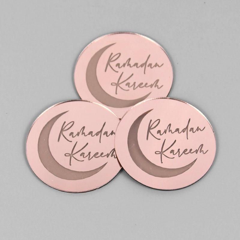 5/10 Stück Eid Mubarak Acryl Cupcake Topper Gold Ramadan Kareem Kuchen Topper Islamisches Muslimisches Festival Party Kuchen DIY Dekorationen